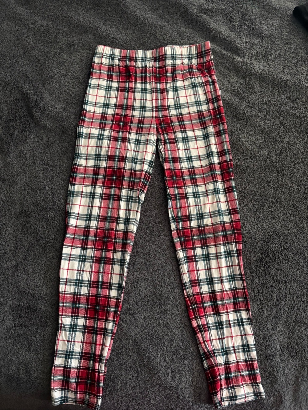 Little Sleepies Red and White Plaid Leggings